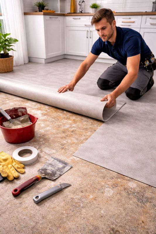 Linoleum Floor Installation in Waltham, MA